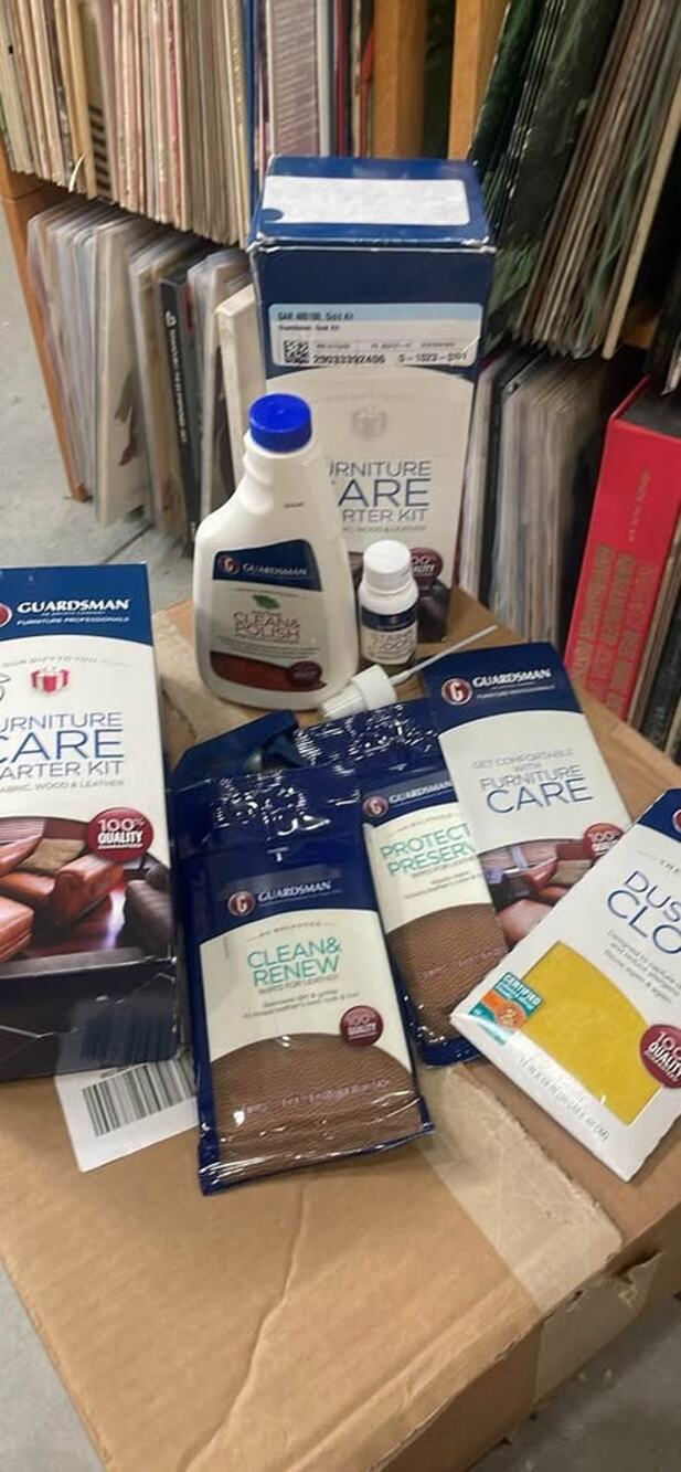 Leather furniture care kit cleaner